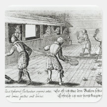 A Game of Real Tennis with Sport Ballads below Stickers