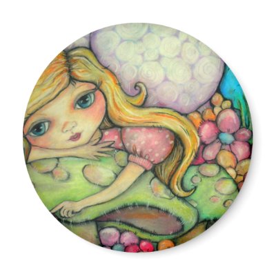 A Garden of Fairy Delights Fridge Magnet by popartminis