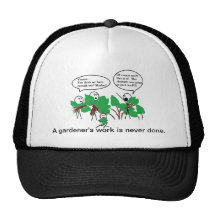 A gardener's work mesh hats