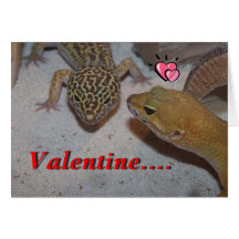 A Gecko Will You Be Mine Valentine's Card