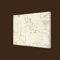 A General Chart of the West Indies canvas prints