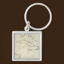 A General Chart of the West Indies keychains