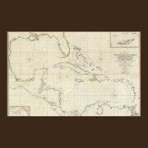 A General Chart of the West Indies posters