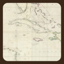 A General Chart of the West Indies stickers