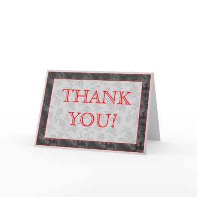 A general purpose damask thank you card by BridalDesign