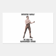 A Genuine Overly Manly Man Rectangle Stickers