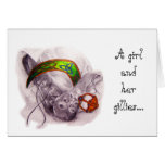 A Girl And Her Gillies Card