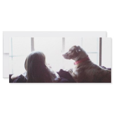 A Girl and her Puppy Bookmark Personalized Rack Card by aandjdesigns