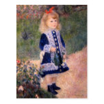 A Girl With A Watering Can by Pierre Renoir Post Cards