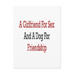 A Girlfriend For Sex And A Dog For Friendship