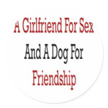 A Girlfriend For Sex And A Dog For Friendship
