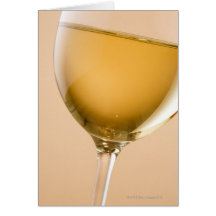 A glass of white wine cards