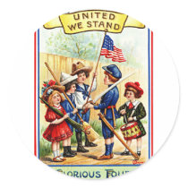 A Glorious 4th of July Round Stickers