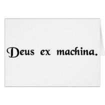 A god from a machine. cards
