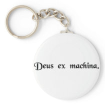 A god from a machine. key chains