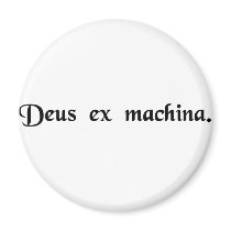 A god from a machine. refrigerator magnet