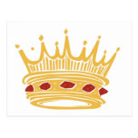 A Golden King's Crown With Jewels Post Card