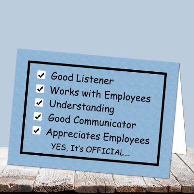 A Good Boss Boss's Day Card by KathyHenis