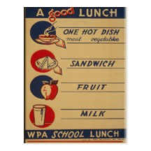 A Good School Lunch Post Cards