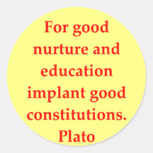 A great Plato quote Sticker
