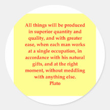 A great Plato quote Stickers