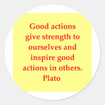 A great Plato quote Stickers