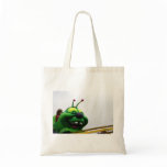 A green caterpillar goofy fair ride image bag