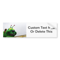 A green caterpillar goofy fair ride image bumper sticker