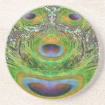A GREEN Toothless Tiger in Zoo Beverage Coaster