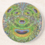 A GREEN Toothless Tiger in Zoo Drink Coasters