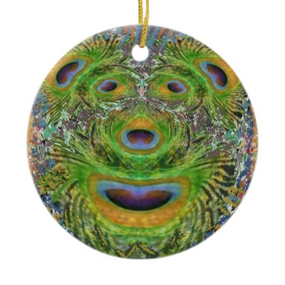 A GREEN Toothless Tiger in Zoo Christmas Tree Ornament by doonagiri