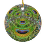 A GREEN Toothless Tiger in Zoo Christmas Tree Ornament