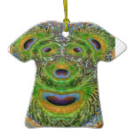 A GREEN Toothless Tiger in Zoo Christmas Tree Ornament