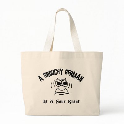 A Grouchy German Is A Sour Kraut Canvas Bag by Oktoberfest_TShirts