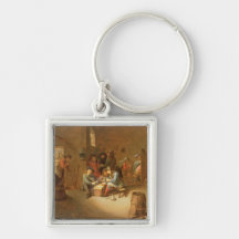 A Guardroom Interior with Soldiers playing Cards ( Key Chain