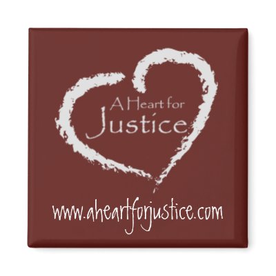 A Heart for Justice magnet (maroon) by aheartforjustice