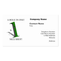 A Hole In One Golf Ball Business Card Templates