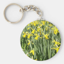 A host of golden daffodils keychain