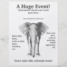A Huge Event - Elephant Flyer Design