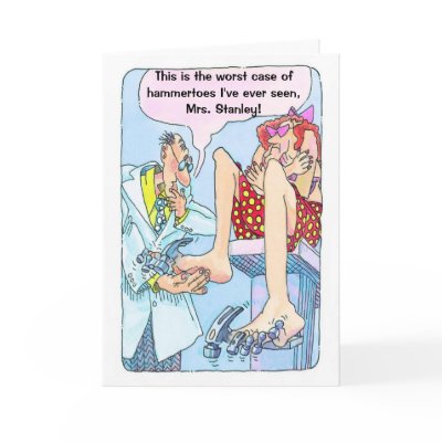 A Humourous Get Well Card Hammertoes by justbyjuliecards