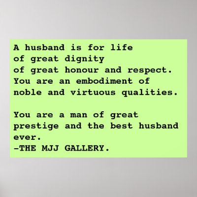 A husband for life poster by poppy8