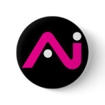 A.i. Retro Button Pink Logo