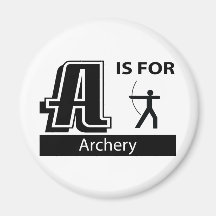 A Is For Archery Fridge Magnets