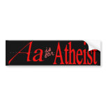 A is for Atheist bumper stickers