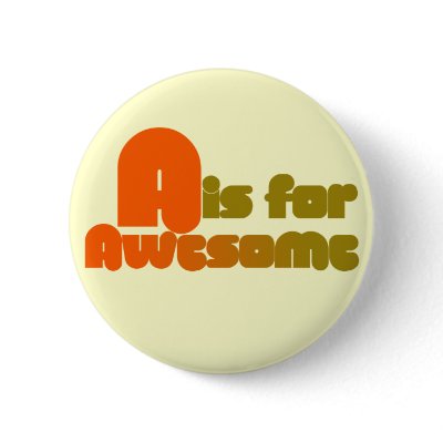 A is for Awesome Button by EllesPlanet
