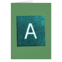 A is for..... in blue/green cards