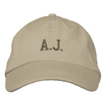 A.J.  Name Embroidered Baseball Cap / Hat