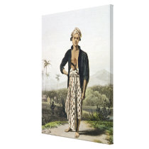 A Javan of the Lower Class, plate 2 from Vol. I of canvas prints