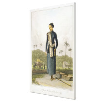 A Javan Woman of the Lower Class, plate 3 from Vol canvas prints
