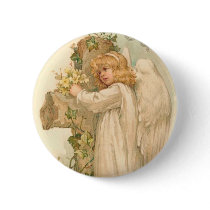 A Joyous Easter Angel Pinback Buttons